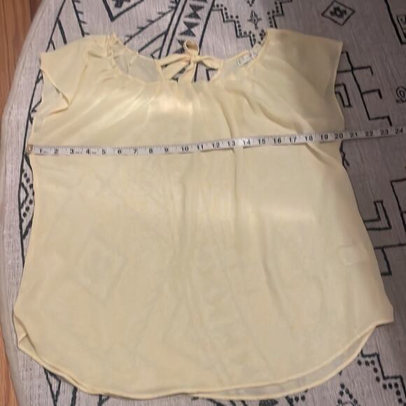 LC Lauren Conrad Yellow Daisy Floral Tie Back Top - M - Picture 5 of 7